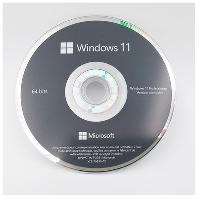 Подлинная Windows 11 Pro OEM DVD Французское издание 64-разрядная лицензия для сборщиков систем для бизнеса
