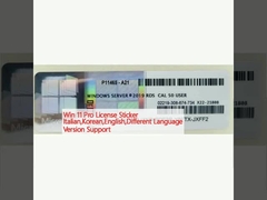 Win 11 Pro License Sticker Поддержка итальянского,корейского,английского,разных языковых версий