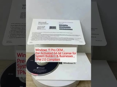 Windows 11 Pro OEM, предварительно активированная 64-битная лицензия для разработчиков систем и предприятий, совместимая с TPM 2.0