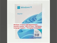 Windows 11 Home USB Retail (корейский) - Оригинальная лицензия, USB 3.0 диск, полная поддержка корейского языка, совместимость с ПК/ноутбуком