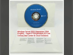 Windows Server 2022 Datacenter OEM (английский) - Виртуализация Hyper-V, 16-ядерная лицензия, Центр обработки данных и облачные решения